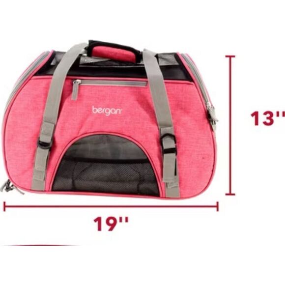 BERGAN Coastal Pet Comfort Carrier in  Heather Berry  Size Large / Used 2’s - Picture 5 of 6